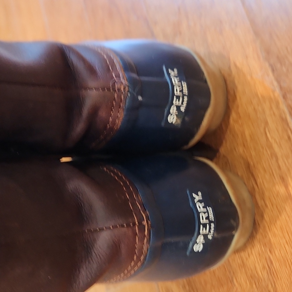 Sperry Blue and Brown Boots - Picture 2 of 4
